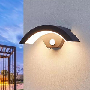 Lampe <span class=keywords><strong>murale</strong></span> extérieure en aluminium à capteur de mouvement, étanche, en forme d'éventail, décorative, éclairage haut et bas, pour jardin, bon prix - Product Image 3