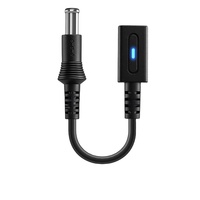 Cable de alimentación hembra tipo C para consola SNES, cable de repuesto corto negro de 10 cm