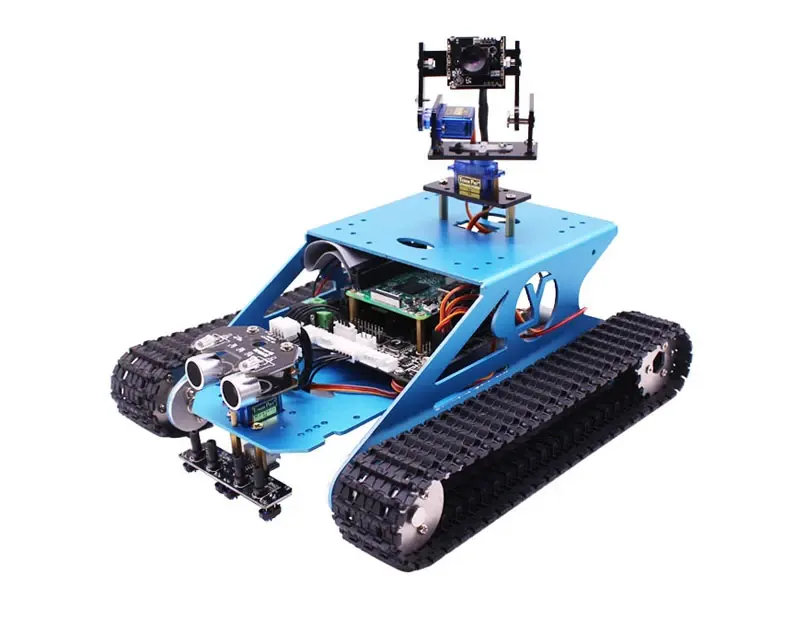 Yahboom DIY G1 WiFi RC Remote Control Aluminum Robot Tank Car compatible with raspberry pi3 3B+ 4B