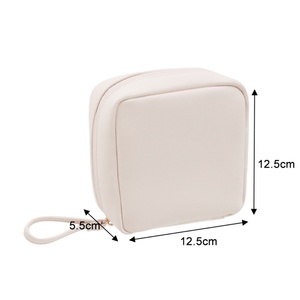 2025 nouveau en ligne populaire Super feu Mini sac cosmétique haute valeur Portable PU stockage fermeture à glissière personnalisable Logo motif - Product Image 6