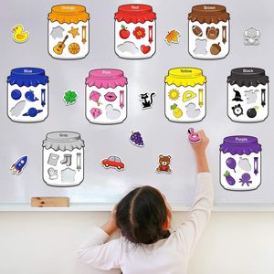 Ensemble magnétique personnalisé avec reconnaissance des couleurs Aimant éducatif pour bébés tout-petits et enfants <span class=keywords><strong>Aimants</strong></span> pour réfrigérateur Tableau blanc - Product Image 6
