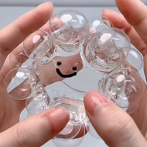 Juguete antiestrés de pulpo de goma transparente, juguete relajante para manos, juego de burbujas casero para niños y adultos, juguete para apretar - Product Image 6