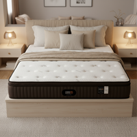 Matelas hybride moderne de haute qualité, compressé et emballé sous vide, avec surmatelas Euro Top