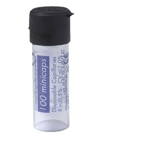 ASONE Minicaps Tubes capillaires en verre 2-453 à bouchon poussoir jetables pour prélèvement, fabriqués au Japon - Product Image 1