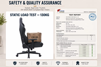 Fauteuil de Gaming Exécutif Ergonomique avec Appui-tête Rembourré, Matelassage Diamant, Inclinable, en Cuir PU, Pivotant à 360 Degrés, Hauteur Réglable avec Vérin à Gaz 3 Positions