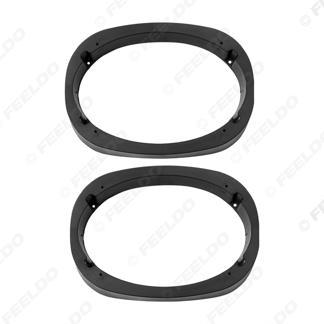 2pcs Black 6x9 Car Stereo Speaker Spacer Pad Adapter for General Use All Cars Beveled Speaker Mat Ring Set