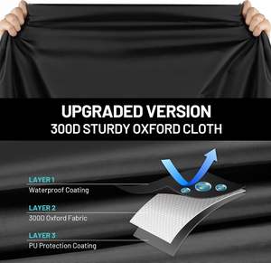 मेसोरोक सार्वभौमिक फिट पंक्तिबद्ध मोटरसाइकिल कवर ऑक्सफर्ड वाटरप्रूफ फोल्डेबल आउटडोर मोटरसाइकिल कवर - Product Image 3