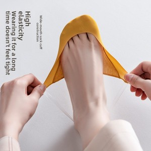 Calzini invisibili estivi da <span class=keywords><strong>donna</strong></span>, sottili, <span class=keywords><strong>senza</strong></span> <span class=keywords><strong>cuciture</strong></span>, tinta unita, <span class=keywords><strong>senza</strong></span> ferretto, a mezza suola, in cotone, antiscivolo, per scarpe con tacco alto - Product Image 4