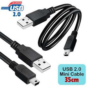 Mini Cable USB 1M estándar en forma de T 2,0 a 5 pines Mini Cable de cargador macho <span class=keywords><strong>para</strong></span> REPRODUCTOR DE MP3/cámara de salpicadero/Garmin GPS - Product Image 6