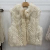 Gilet en fourrure de renard véritable pour femmes Tyan, gilet en fourrure de renard naturelle de luxe, sans manches, veste en fourrure pour femmes, gilet en fourrure de renard véritable chaud pour l'hiver