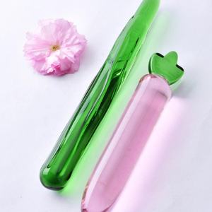 Heiß verkaufende Kristallglas Dildos Früchte Gemüse Butt Plug Männliche und weibliche Mastur bator Adult Toys - Product Image 4