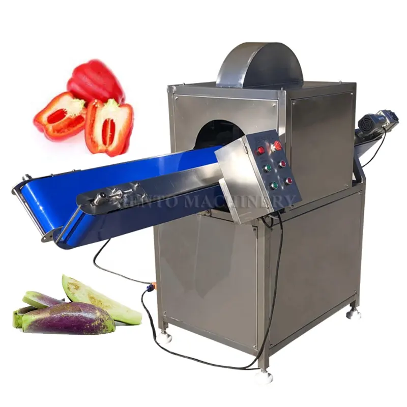 Yüksek performanslı kabak kesici makinesi/Kimchi turşu sebze yarım kesme makinesi/meyve yarım kesme makinesi