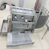 Boîte d'abattage pour bétail, pour l'abattage halal juif et musulman, en acier inoxydable 304, machine d'abattoir rotative, pompe moteur haute performance