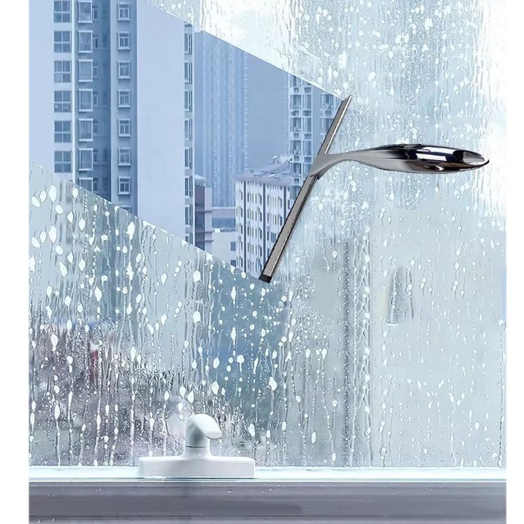BX New Design Stainless Steel Bathroom Squeegee Mirror Window Glass Wiper Cleaning with Zinc Plated and Non-slip Handle · image 5