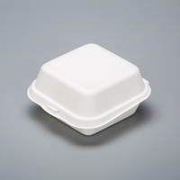 Emballage alimentaire personnalisé en bagasse de canne à sucre biodégradable pour beignets, pâtisseries, gâteaux, conteneur alimentaire écologique, boîte à hamburger en canne à sucre