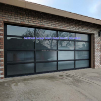 Porte de garage sectionnelle en aluminium et verre Avata GD007, prix usine, ouverture latérale électrique, antivol, support technique en ligne, B2B