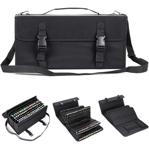 Estuche para Marcadores de 171 Ranuras, Organizador Extensible Plegable para <span class=keywords><strong>Copic</strong></span>/Prismacolor, con Asa y Correa para el Hombro, Bolsa para Suministros de Arte y Labiales - Product Image 2