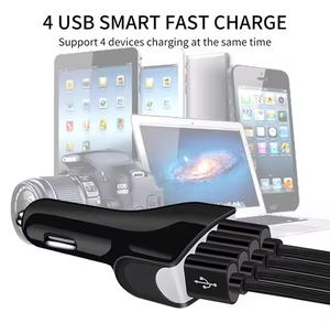 3.0 4 USB Port 30W QC3.0 Cargadores Para Celulares Chargeur De Telefono Cellular Fast Adapter Car Mobile Phone <b>Charger</b> - Product Image 2