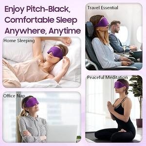 Masque de sommeil 3D ajustable pour hommes et femmes, <span class=keywords><strong>petites</strong></span> commandes livrées en 2 semaines, taille unique, méditation et yoga - Product Image 5