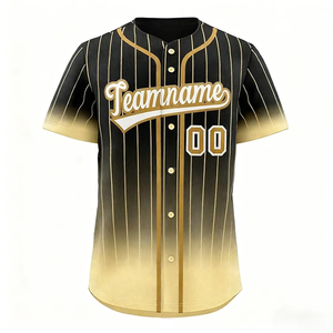 Maillot de baseball personnalisé bicolore avec nom et numéro, à rayures fines, respirant, séchage rapide, uniforme pour hommes, femmes et jeunes, pour les matchs, l'entraînement et les tenues décontractées - Product Image 1