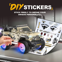 Coche RC Todoterreno de Alta Velocidad con Tracción en las Cuatro Ruedas, Modelo 24G, con Luces y Spray, para Escalar y Correr, de Plástico, Eléctrico, para Interiores y Exteriores, con Control Remoto de 40m