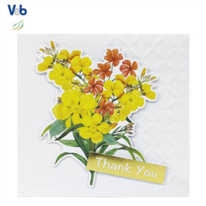 Collection mensuelle Scents of Seasons, carte de bouquet personnalisée, faite à la main, texte en feuille d'or gaufrée, carton écologique non couché - Product Image 6