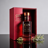 Bouteille en verre super-flint de luxe 100 ml, mini format, personnalisable, vide, pour spiritueux, liqueur, vodka, whisky, gin, échantillon, emballage cadeau, vente en gros, OEM