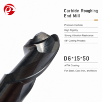 Outils Lucas, fraises 3D en alliage tungstène-cobalt, revêtement AlTiN, 55HRC, 2 cannelures, fraiseuse CNC, ODM OEM, fraise à face