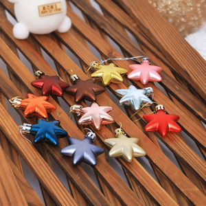 New Christmas Festival Decor Electroplated Hexagonal Star Xmas <b>Tree</b> Hanging Ornaments Wholesale - Product Image 3