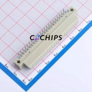 9001-38441C00A DIN41612 Connector Bent Lead Through Hole,P=2.54mm Connector 44P 2 2.54mm Right Angle Insert - Product Image 1