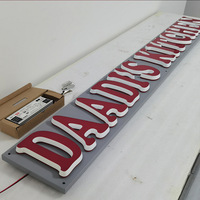 Enseigne 3D LED en acrylique personnalisée rétroéclairée, transformateur, canal en acier inoxydable, identification métallique pour bâtiments commerciaux et bureaux