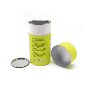 Tube en carton kraft 100 % biodégradable pour poudre de collagène, protéines et matcha, avec couvercle métallique, emballage alimentaire, contenant pour poudre - Product Image 4