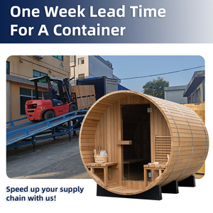 Barrel Sauna Cabin <span class=keywords><strong>Baignoire</strong></span> spa pour bébé avec porche Sauna extérieur - Product Image 6