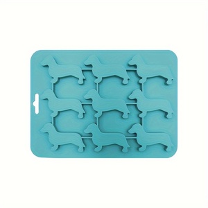 Teckels antiadhésifs Silicone chien forme moule bac à glaçons bonbons <span class=keywords><strong>chocolat</strong></span> Pet traiter Silicone tapis de cuisson plateau - Product Image 5
