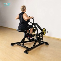 Machine à ramer commerciale en acier de haute qualité avec système de charge à plaques et fonctionnalités de sécurité pour l'entraînement du dos en club et salle de sport