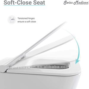 Duroplast Offre Spéciale personnalisé pas cher prix <span class=keywords><strong>WC</strong></span> salle de bain sanitaire moderne fermeture douce UF forme carrée siège de toilette couverture - Product Image 3