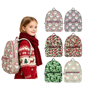 Preordina lo zaino per bambini Yawoo, borsa scolastica in tela di alta qualità con stampa natalizia di Babbo Natale per ragazzi e ragazze - Product Image 1