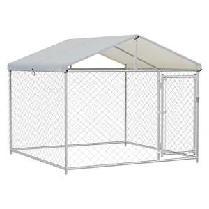 Wholesale Of New Products Size 78"L x 78"W x 67"H Galvanized Welded Outdoor Large Dog Kennel Fences For Large Breed Dogs