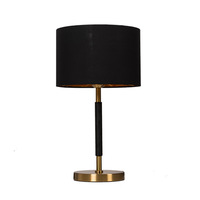 Lampe de table noire moderne créative en fer galvanisé or 4000K E26 lampes de bureau pour hôtel restaurant salon chambre chevet
