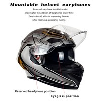 Casque de moto personnalisé avec logo, norme DOT, matériau ABS, double visière, casque intégral, doublure lavable avec queues électro-plaquées