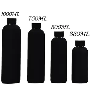 批发定制彩色柔软触感水瓶1000毫升350毫升500毫升750毫升不锈钢双壁保温瓶