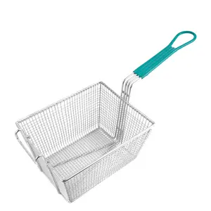 Panier à frire en acier inoxydable 304 de haute qualité pour la cuisine avec long manche