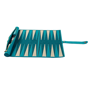 Set di Backgammon Arrotolabile Fatto a Mano PinkStore <span class=keywords><strong>con</strong></span> Superficie Morbida, Gioco da Tavolo Portatile da Viaggio <span class=keywords><strong>con</strong></span> Pedine da 30mm - Product Image 5