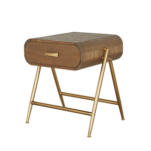 Mme WOODS <span class=keywords><strong>table</strong></span> murale en bois de chêne massif de <span class=keywords><strong>haute</strong></span> qualité en métal doré - Product Image 4