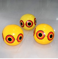 Kit de Décoration de Fête Ballons Jaunes Décoration de Ballon à Air Chaud avec Support Publicité d'Événement Ballon Gonflable en PVC pour Accrocher