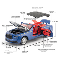 Modèle réduit de voiture à l'échelle 1:32 Rolls Dawn voiture en alliage avec son et lumière pullback modèle de voiture en métal jouets Coche modelo del jouet en alliage métallique