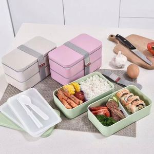 Adults <b>Lunch</b> Box and Drinking Cup for Men Bento Box <b>Lunch</b> Box Stackable Food Container with Built-in Utensil <b>Set</b> - Product Image 4