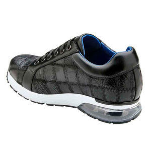 Baskets polyvalentes pour la marche quotidienne, avec empeigne en cuir gaufré, coussin d'air et lacets, chaussures décontractées - Product Image 3