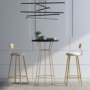 Mesa de Bar Mostrador Cóctel y mesas Taburetes Sillas altas Restaurante Muebles modernos para exteriores Juego de altura para el hogar Huel Bars - Product Image 5