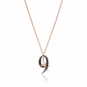 Colgante de circonita negra con diseño de madre e hijo, joyería turca artesanal al por mayor, plata de ley 925 - Product Image 2
